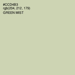 #CCD4B3 - Green Mist Color Image